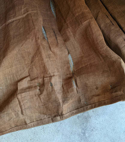 1860s Earth Tones Silk Gown
