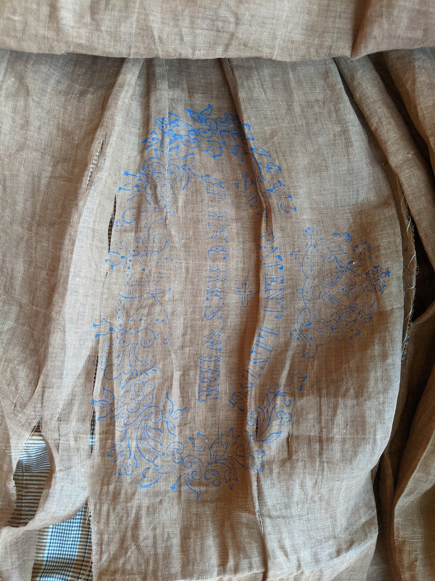 1860s Earth Tones Silk Gown