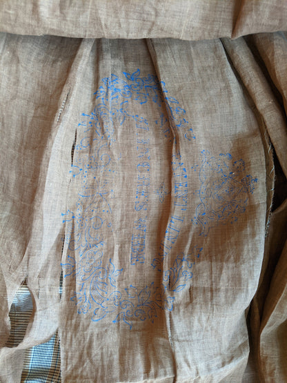 1860s Earth Tones Silk Gown