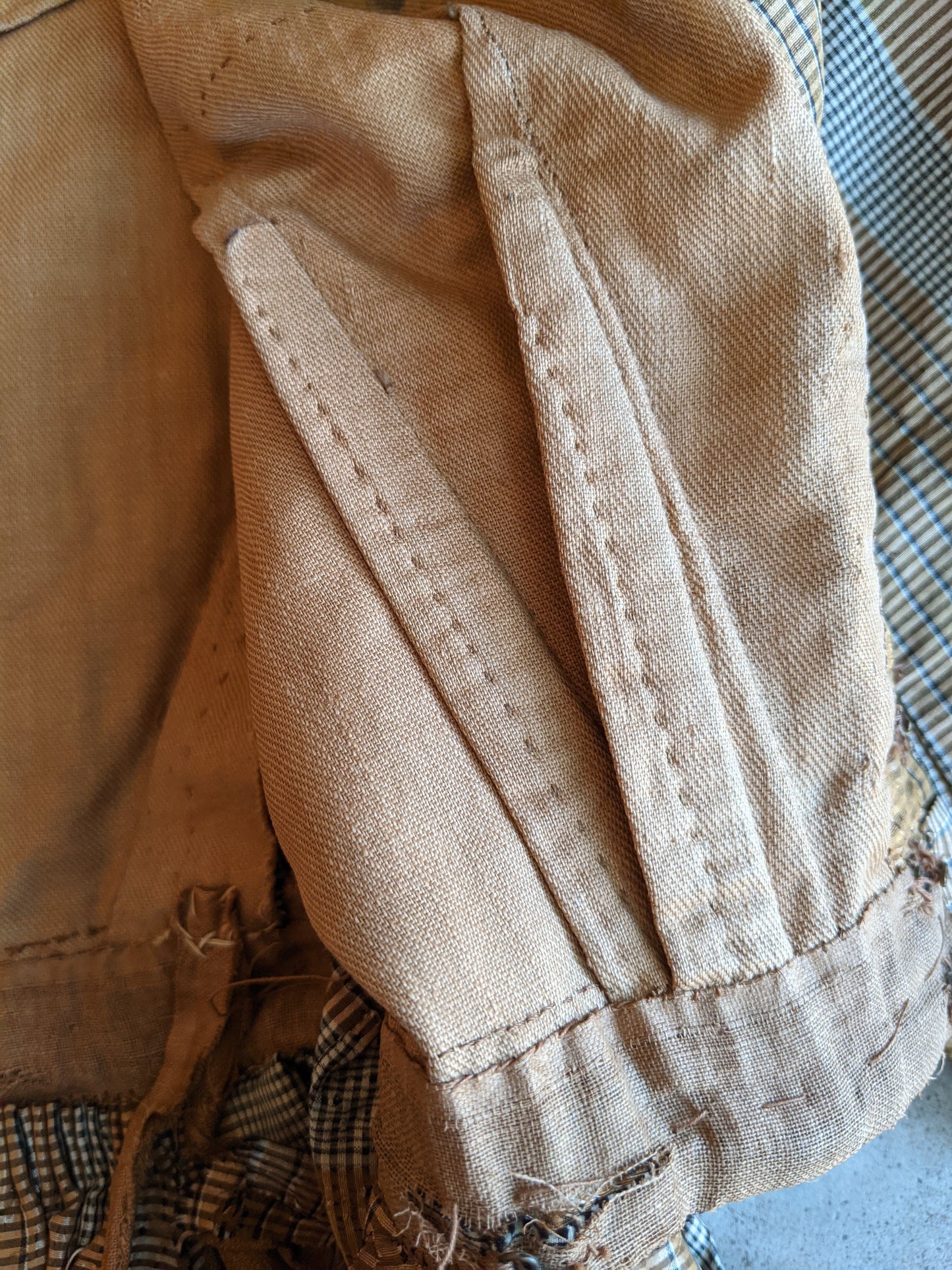 1860s Earth Tones Silk Gown