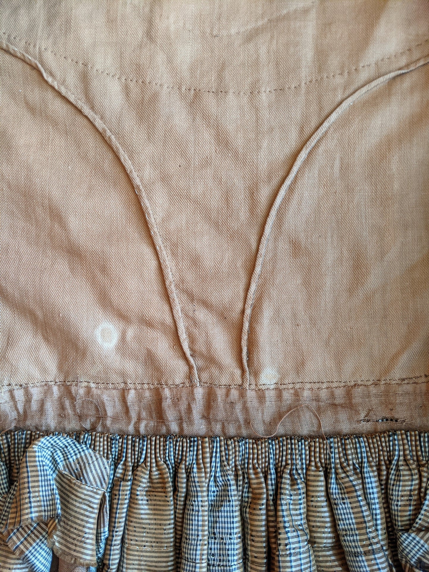 1860s Earth Tones Silk Gown