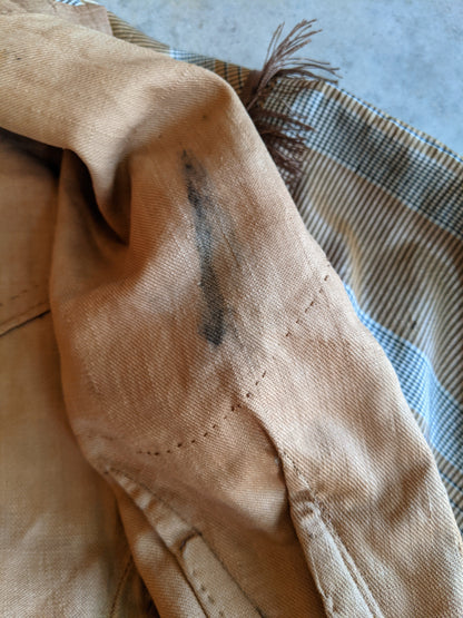 1860s Earth Tones Silk Gown