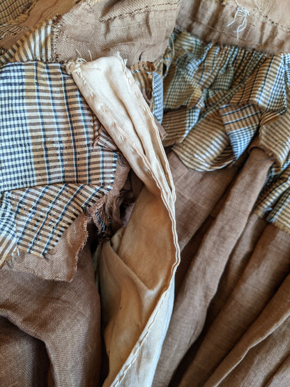 1860s Earth Tones Silk Gown