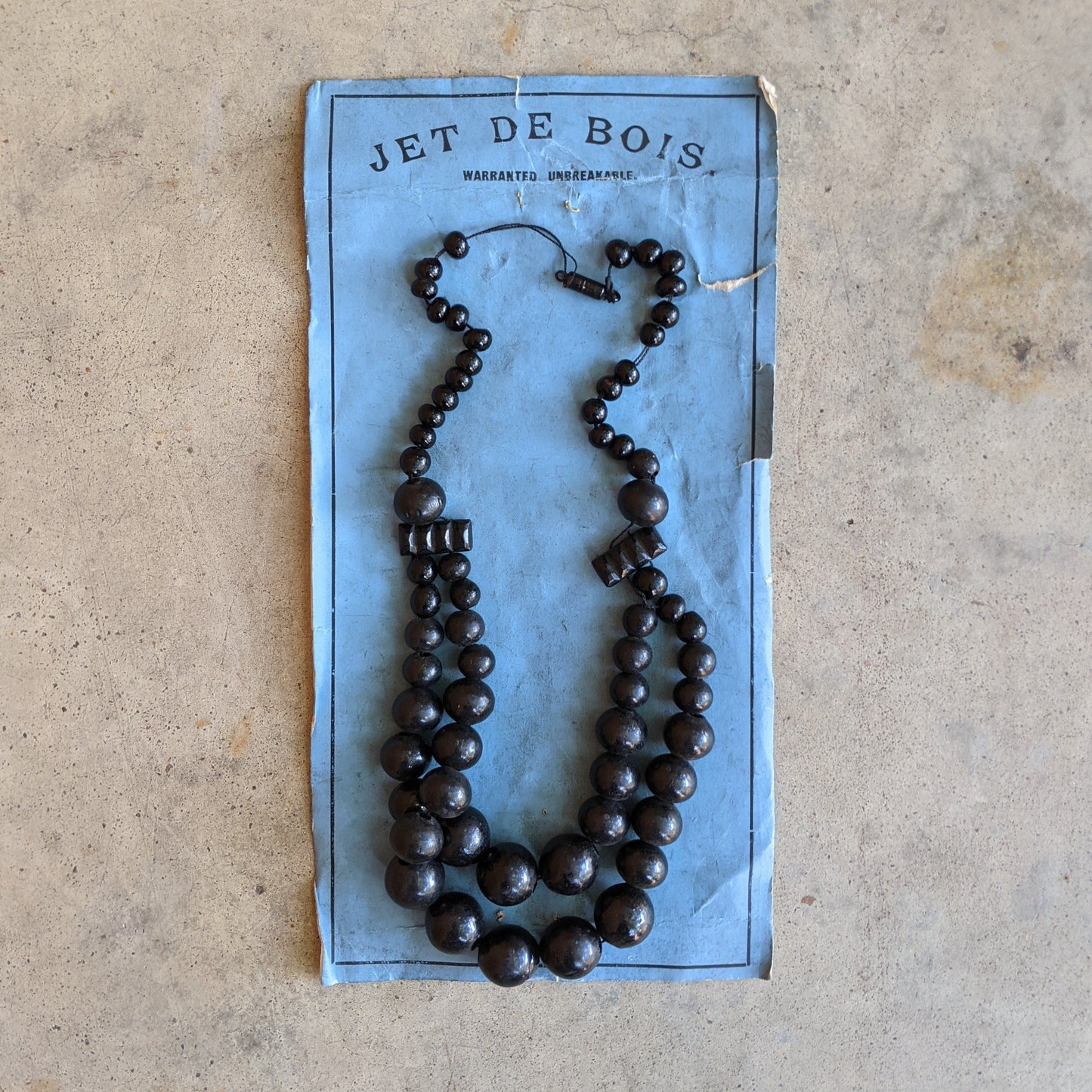 19th C. Faux Jet Necklace | Deadstock