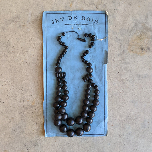 19th C. Faux Jet Necklace | Deadstock