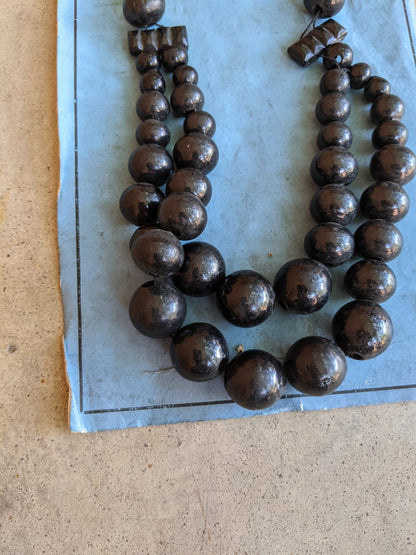 19th C. Faux Jet Necklace | Deadstock