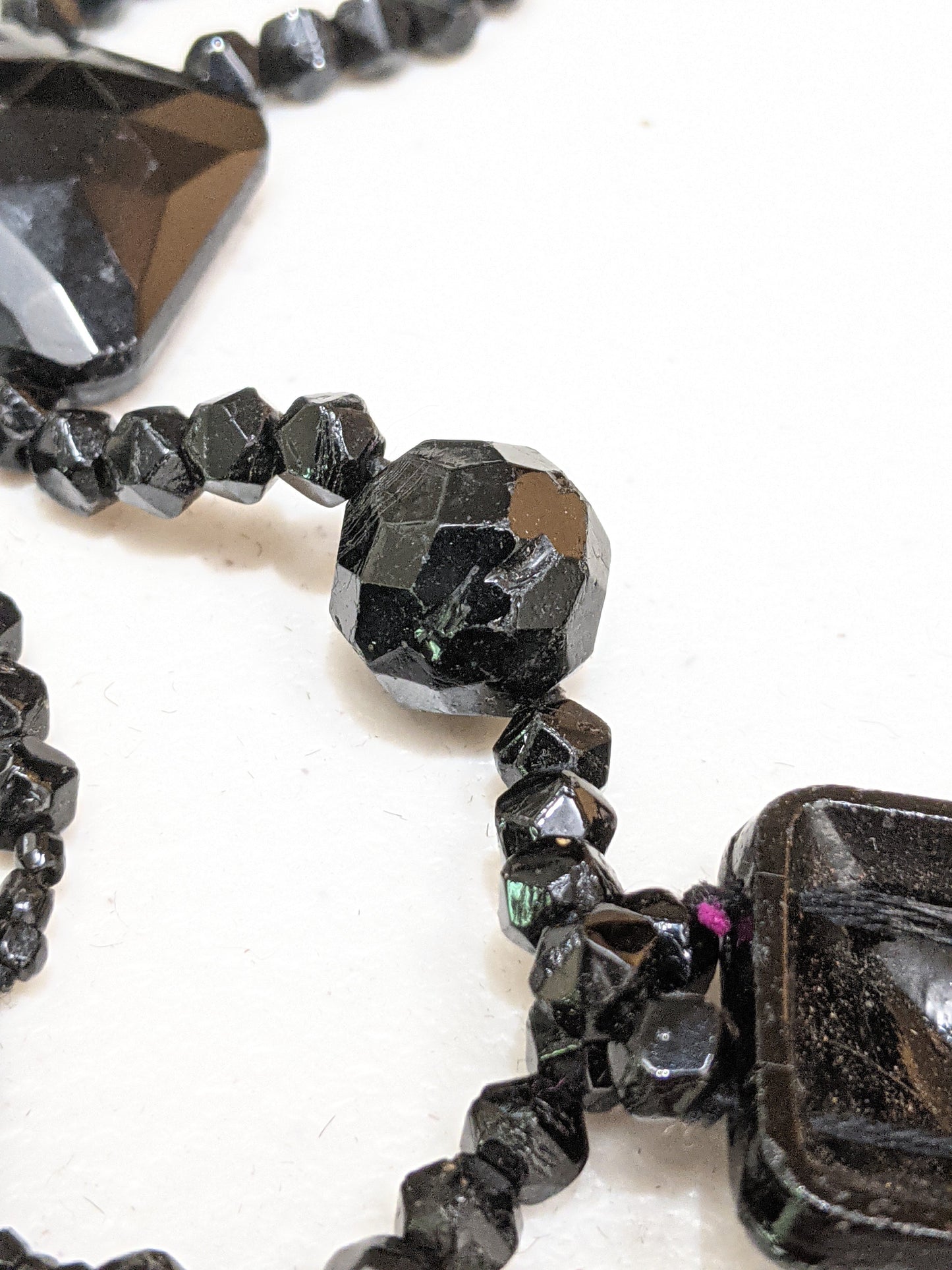 Art Deco French Jet Necklace Set | 2 Pc