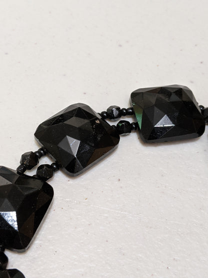 Art Deco French Jet Necklace Set | 2 Pc