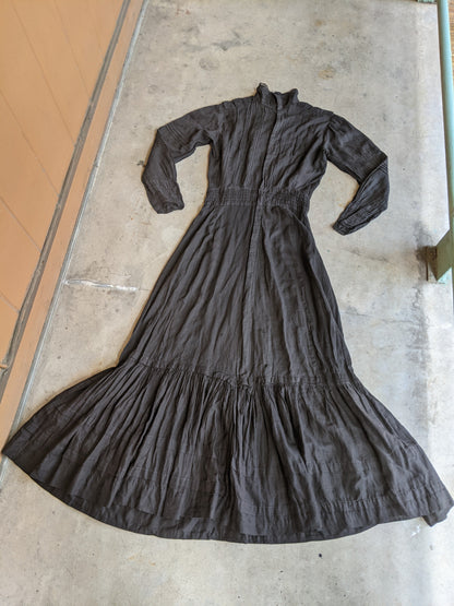 1900s - 1910s Black Lingerie Dress