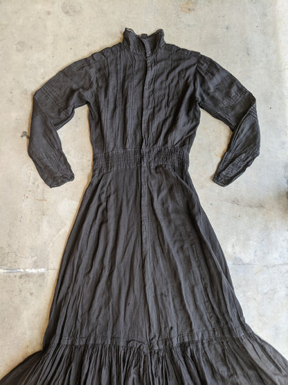1900s - 1910s Black Lingerie Dress