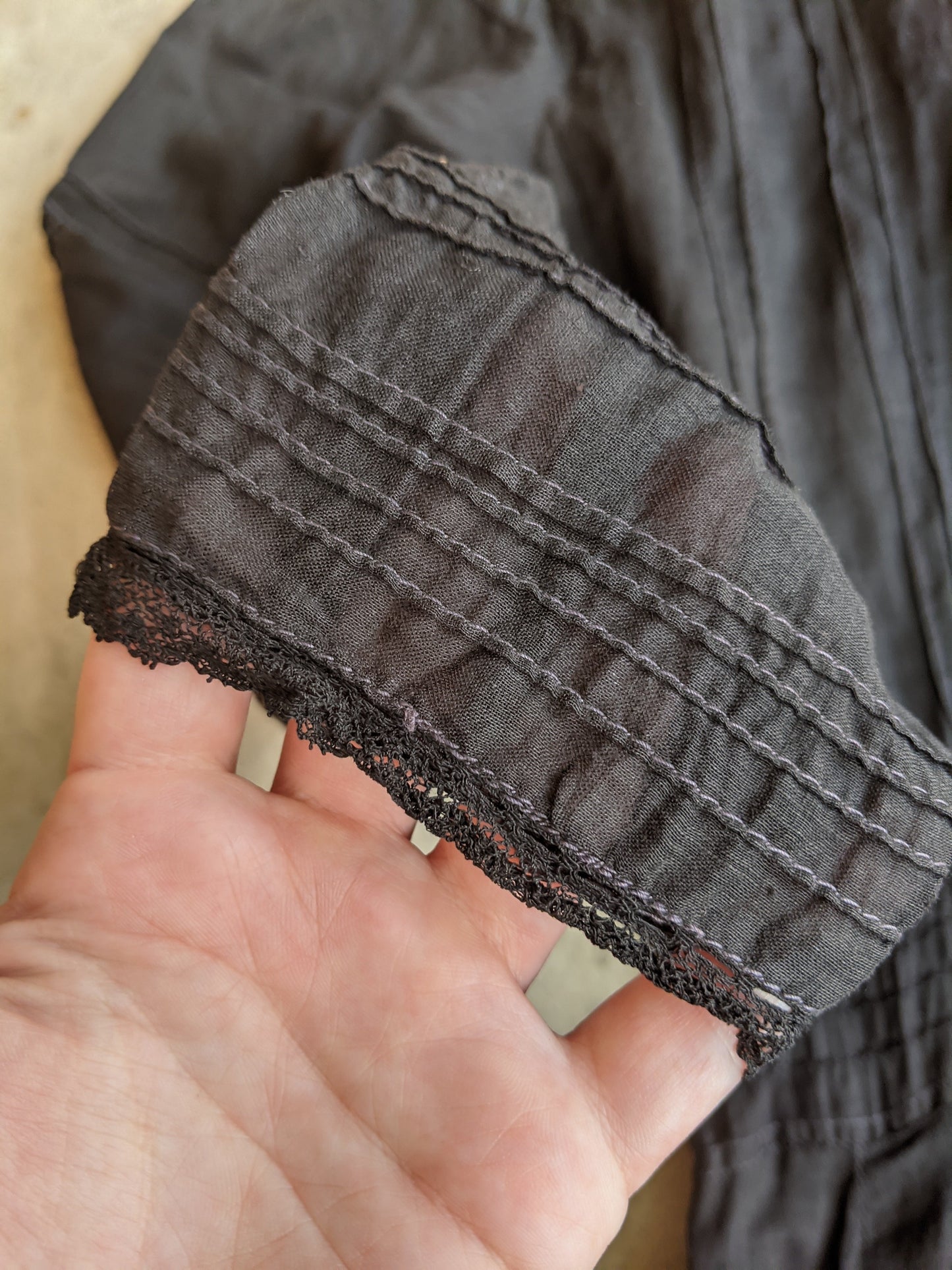 1900s - 1910s Black Lingerie Dress