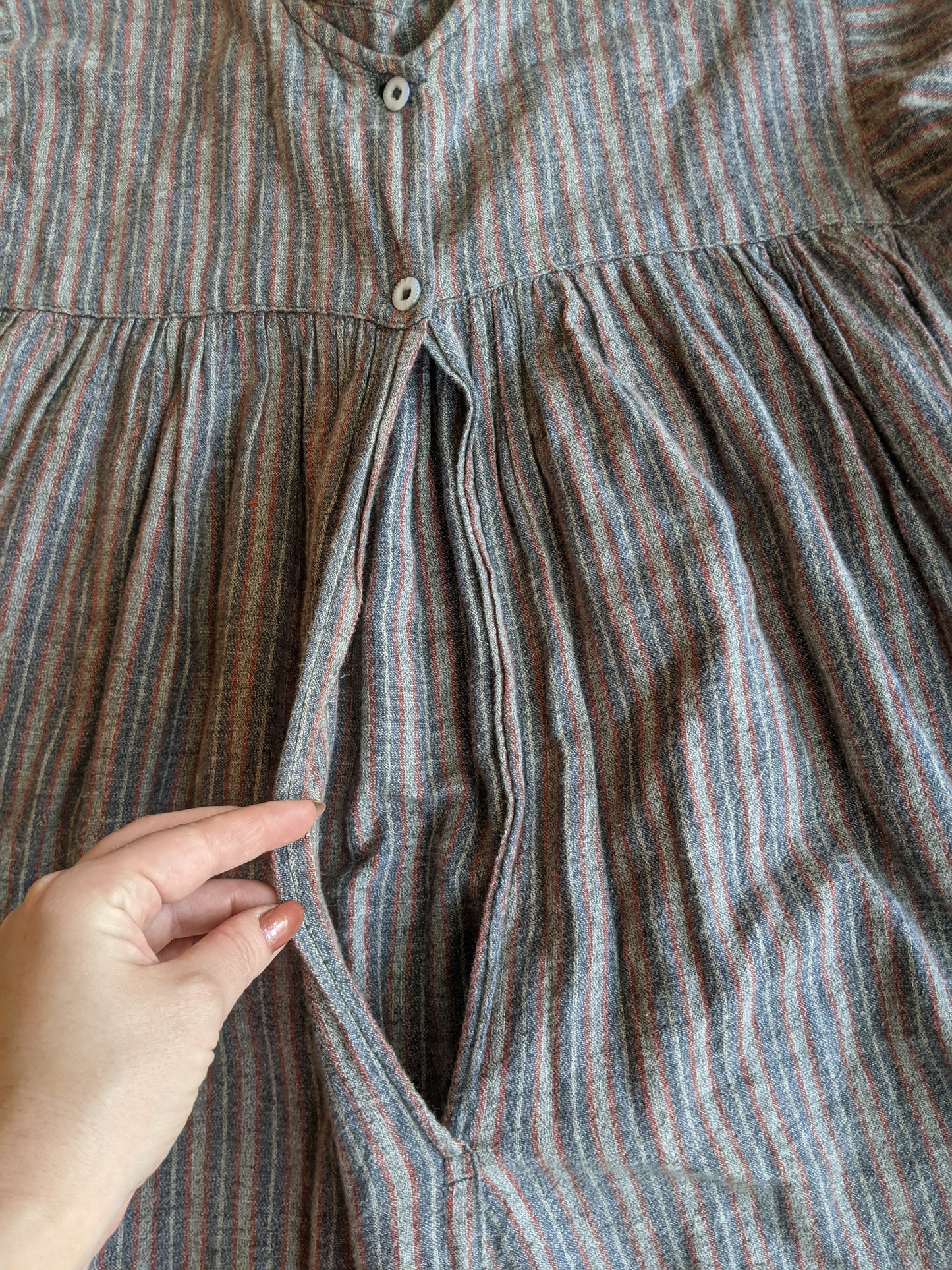 1910s-1920s Flannel Nightgown