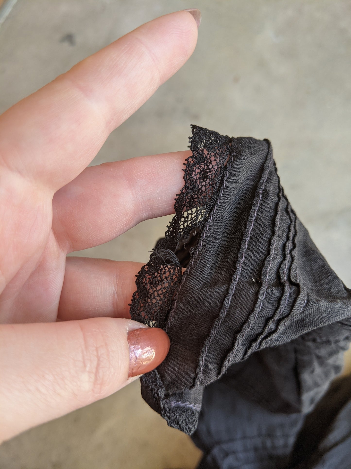 1900s - 1910s Black Lingerie Dress