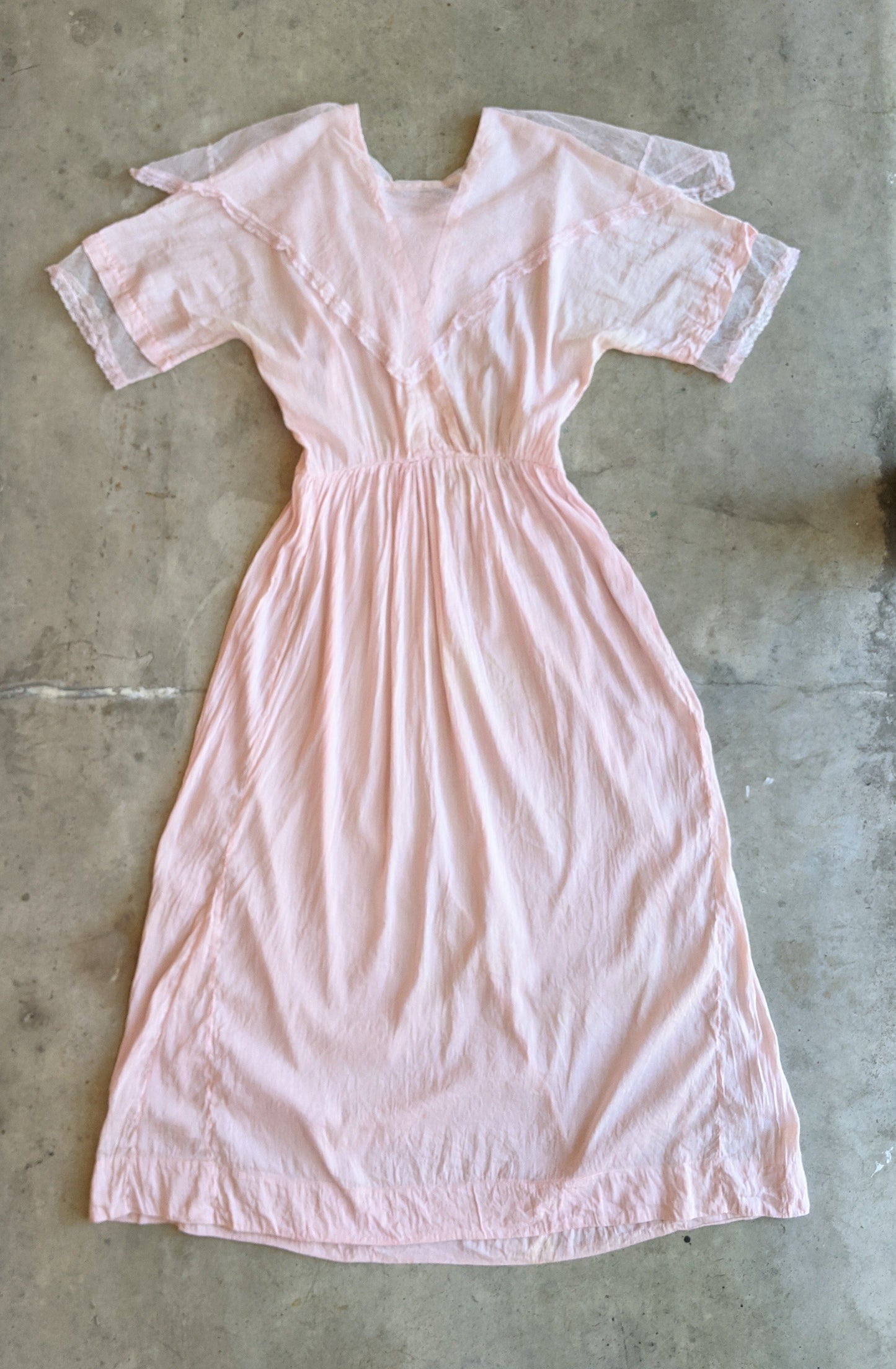 1910s Pink Cotton Dress
