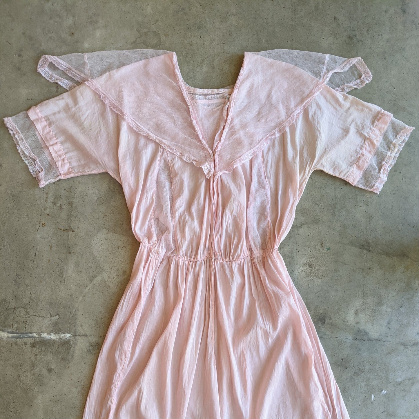 1910s Pink Cotton Dress