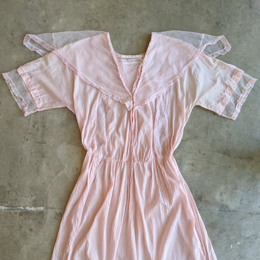 1910s Pink Cotton Dress
