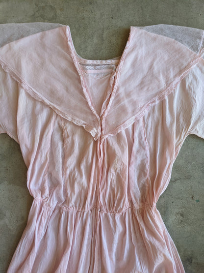 1910s Pink Cotton Dress