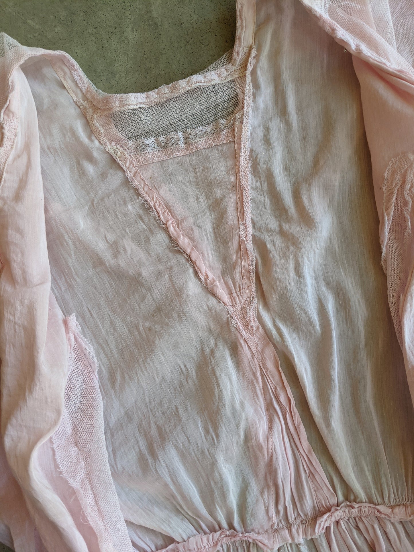 1910s Pink Cotton Dress