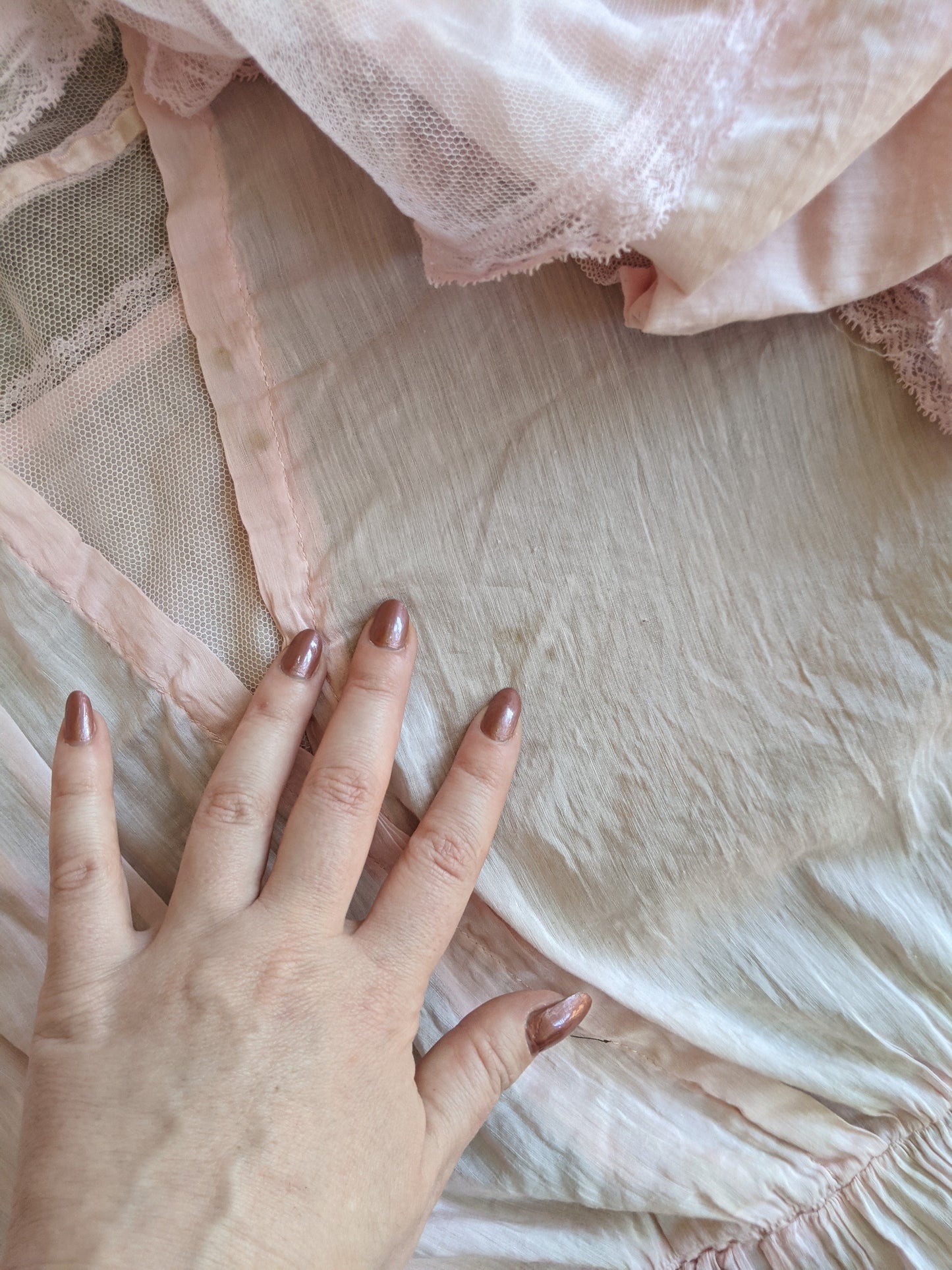1910s Pink Cotton Dress