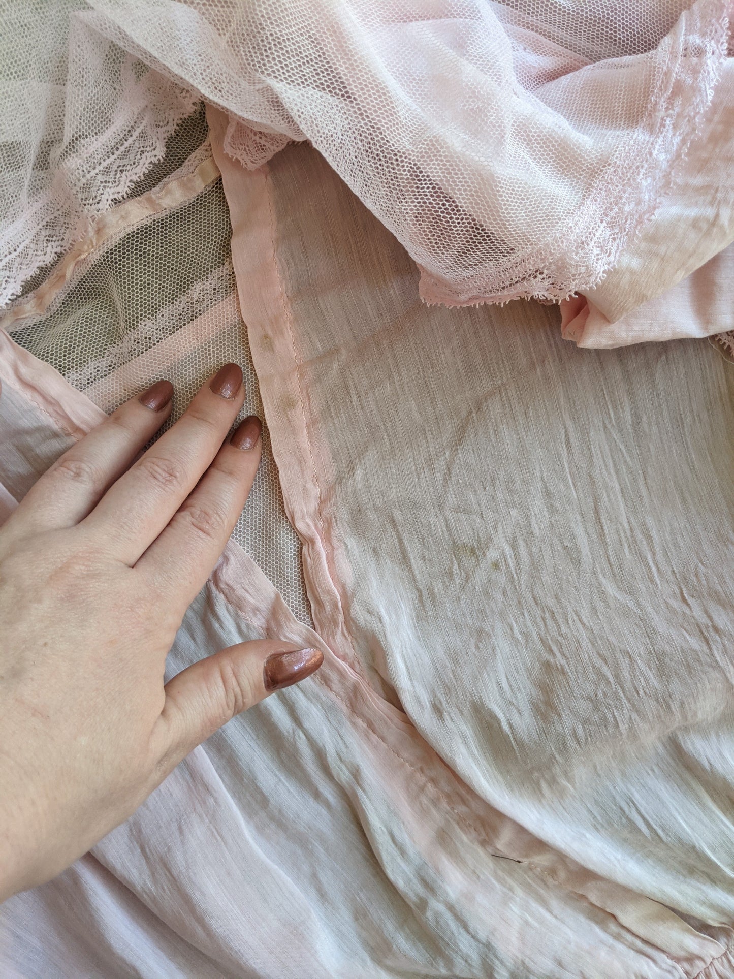 1910s Pink Cotton Dress