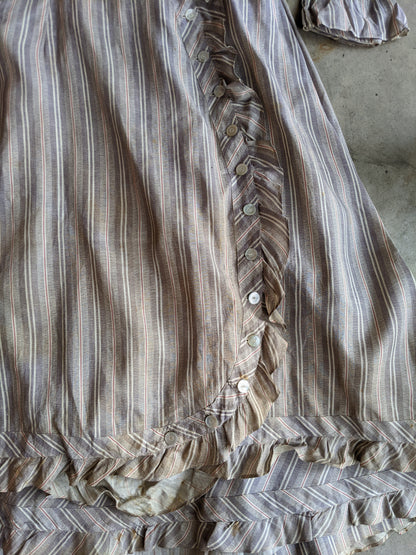 1880s Cotton Dress + Skirt