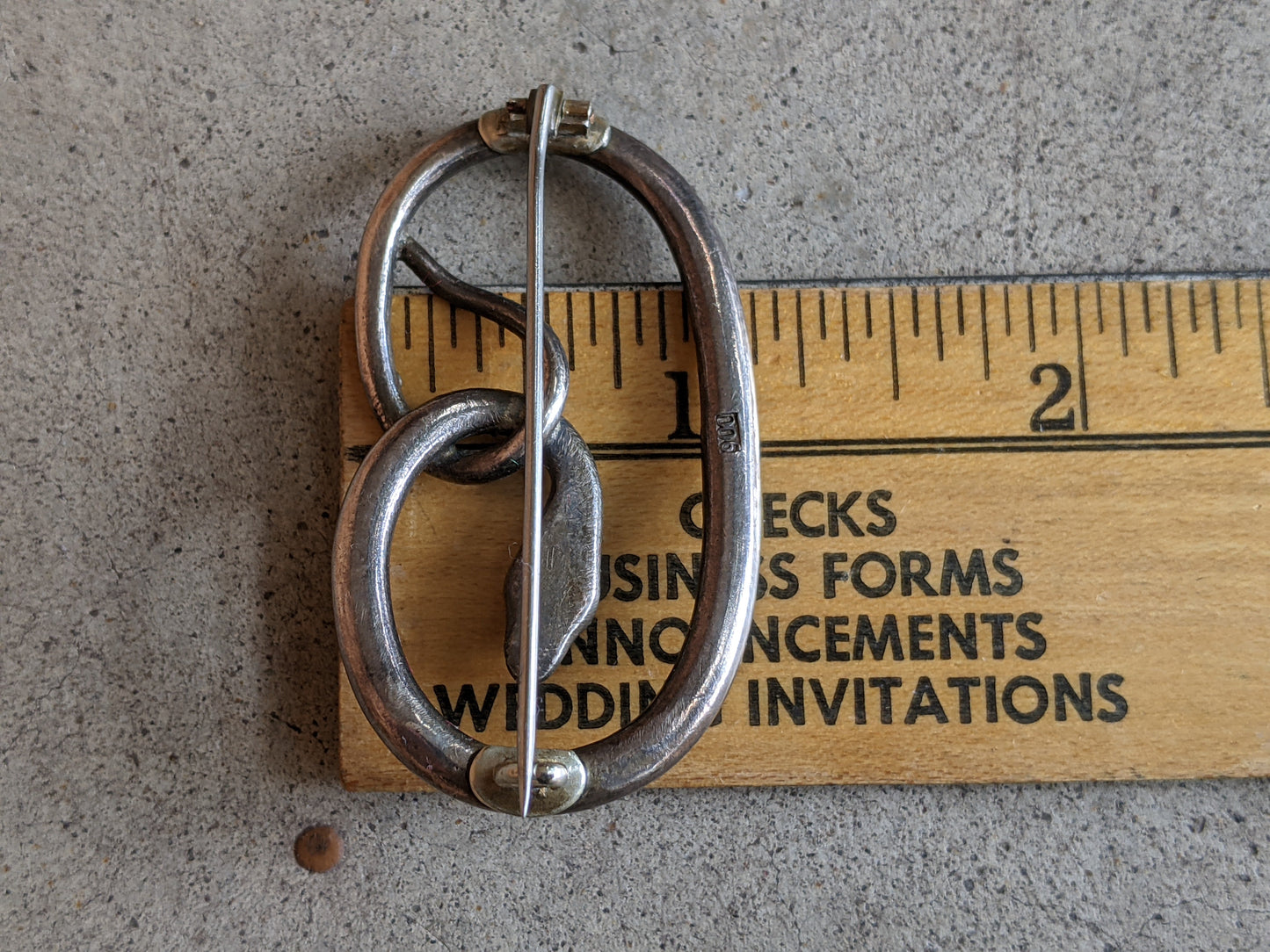 C. 1890s Silver Turquoise Snake Brooch