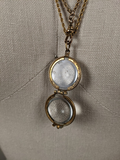 Early 20th c. Pools of Light Locket + Chain