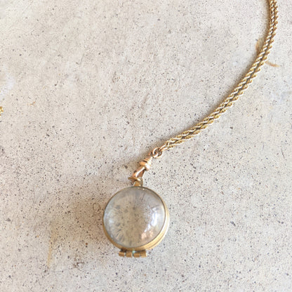 Early 20th c. Pools of Light Locket + Chain