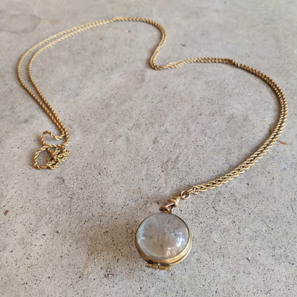 Early 20th c. Pools of Light Locket + Chain