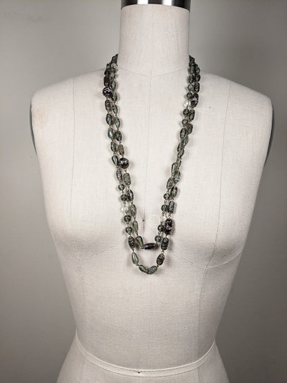 1920s-1930s Venetian Glass Necklace | 61"