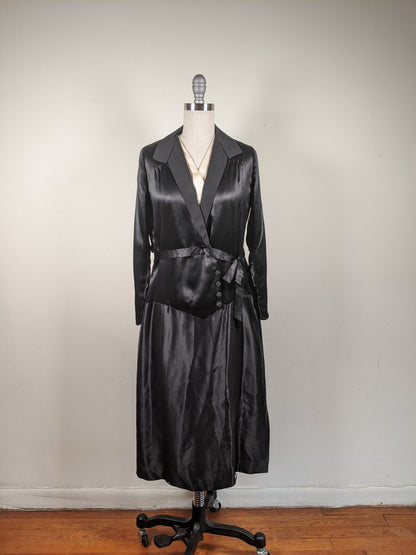 Black Silk Dress c. 1920