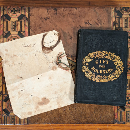 Gift For Mourners 19th Century Book + Lock of Hair