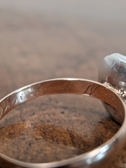 18th c Stuart Crystal Ring in Gold and Silver