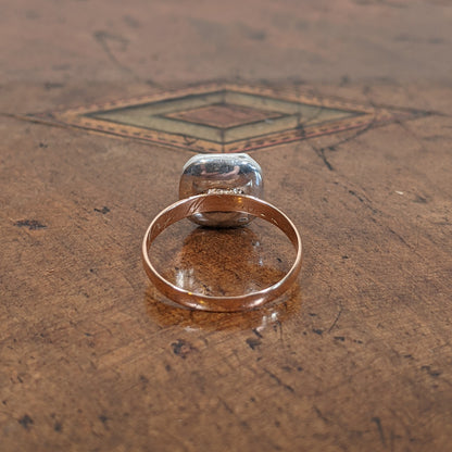 18th c Stuart Crystal Ring in Gold and Silver