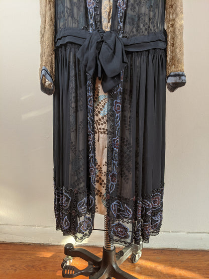 RESERVED | 1920s Beaded Dress