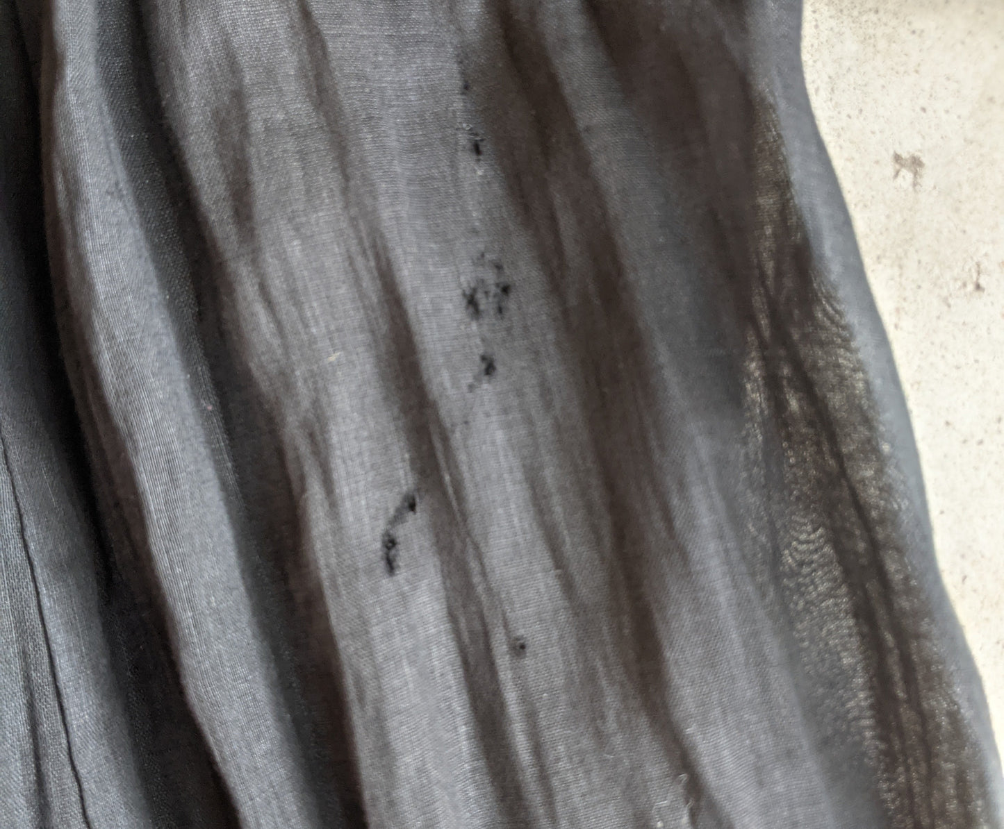 1900s Black Cotton Wrapper Dress