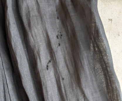 1900s Black Cotton Wrapper Dress