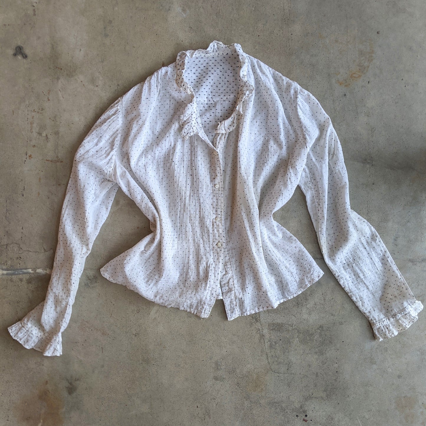 1900s-1910s Swiss Dot Shirt Waist