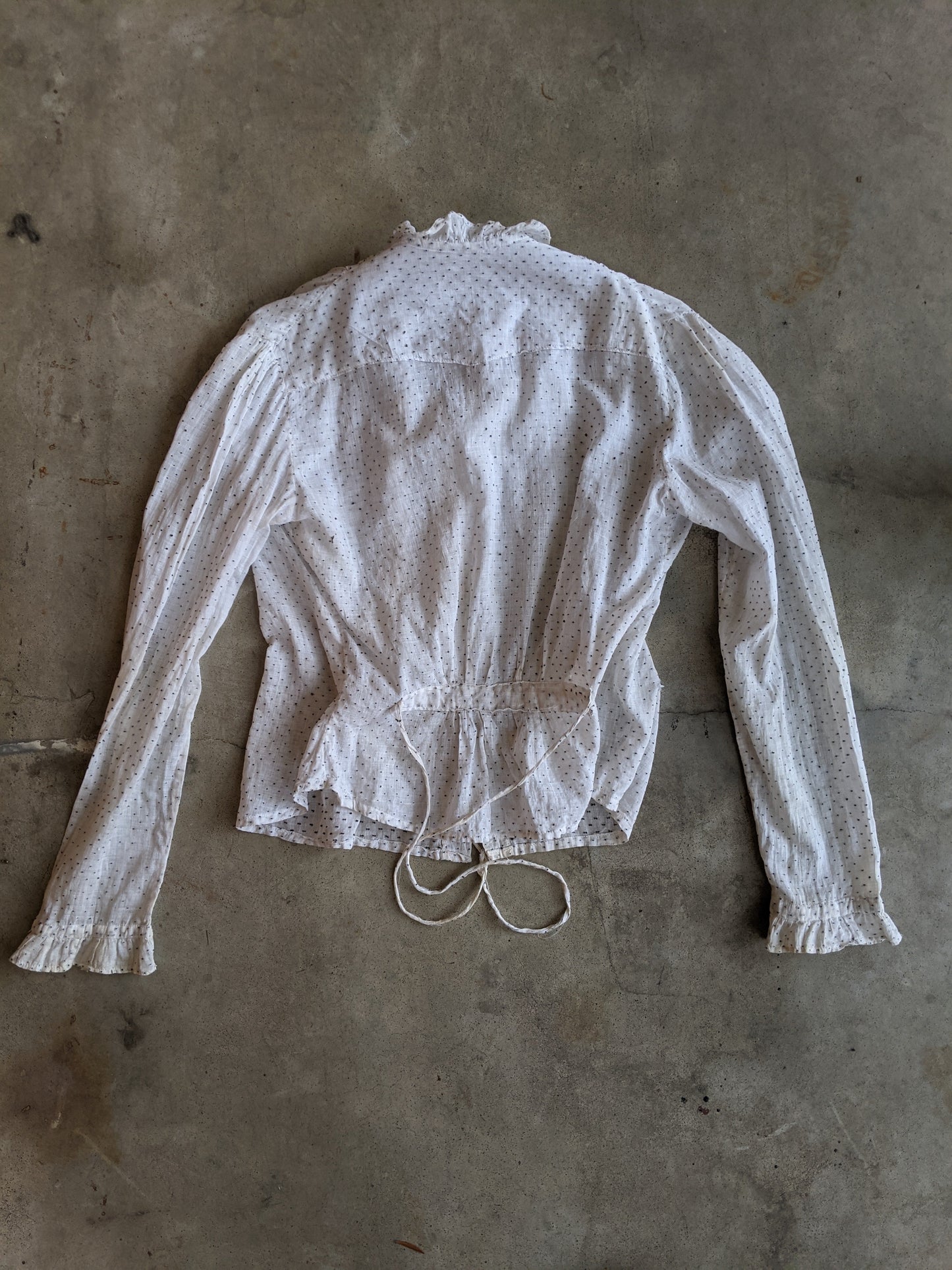 1900s-1910s Swiss Dot Shirt Waist