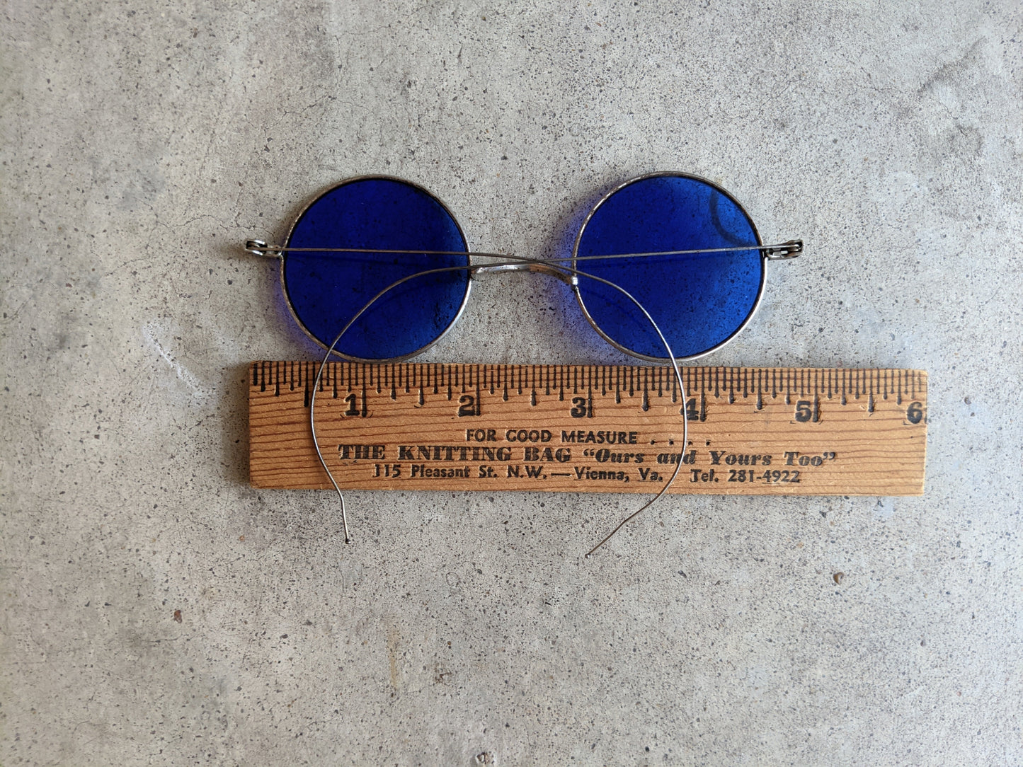 1910s Cobalt Blue Tinted Glasses