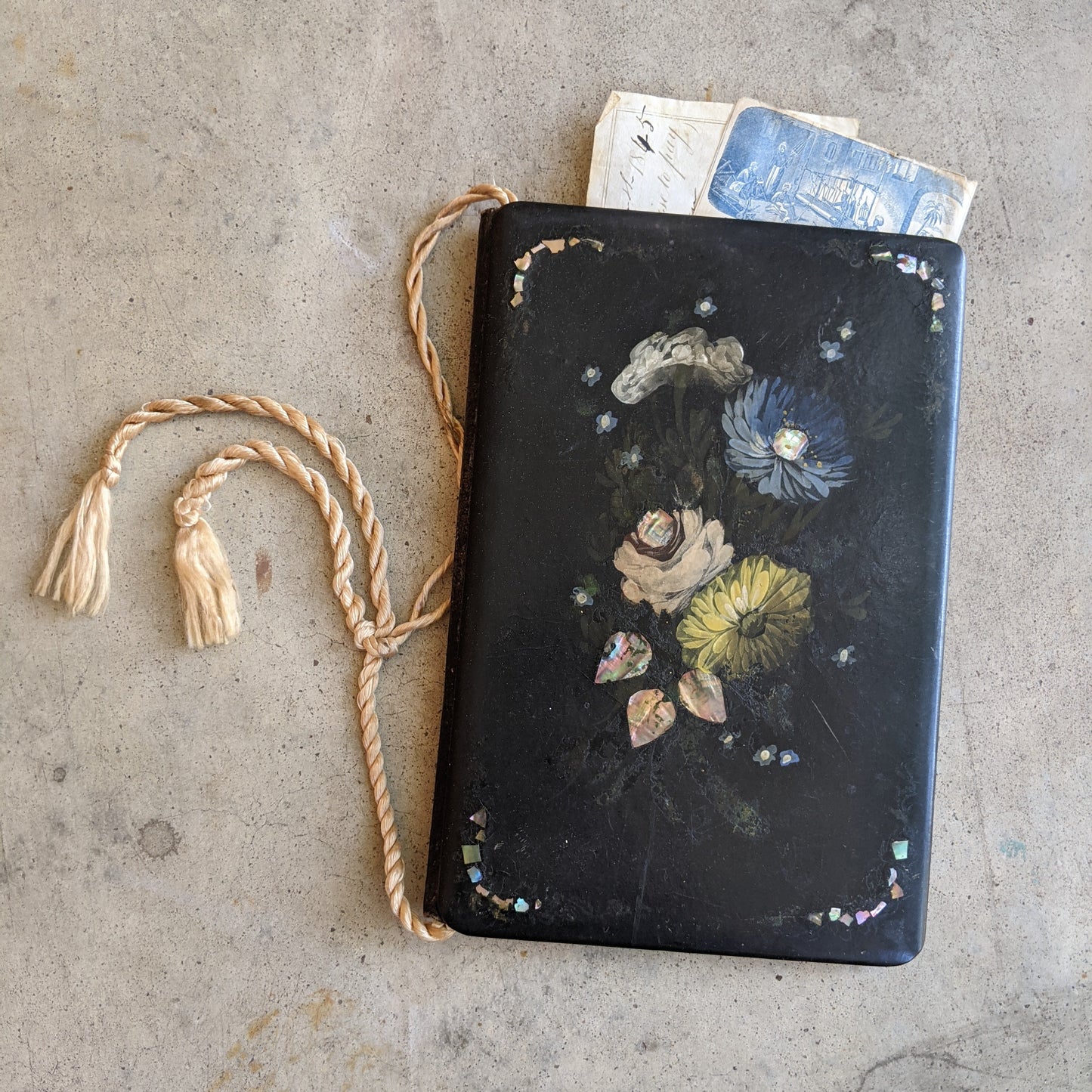 19th c. Papier Mache Folio / Blotter Book
