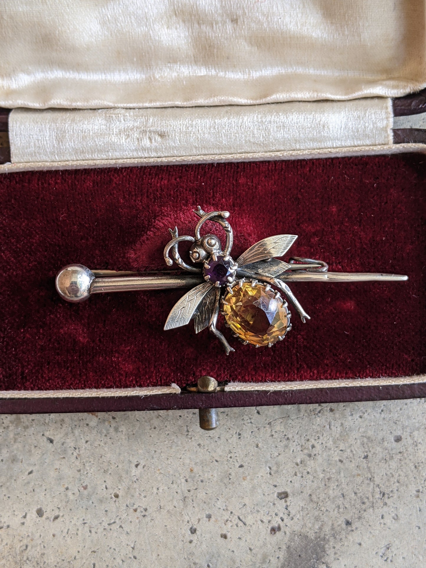 1900s Sterling Silver Fly or Bee Brooch
