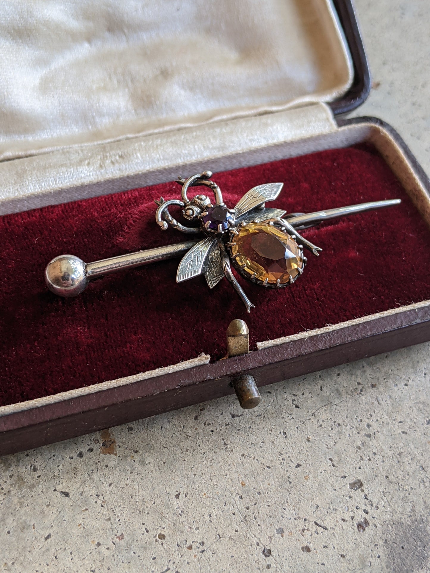 1900s Sterling Silver Fly or Bee Brooch