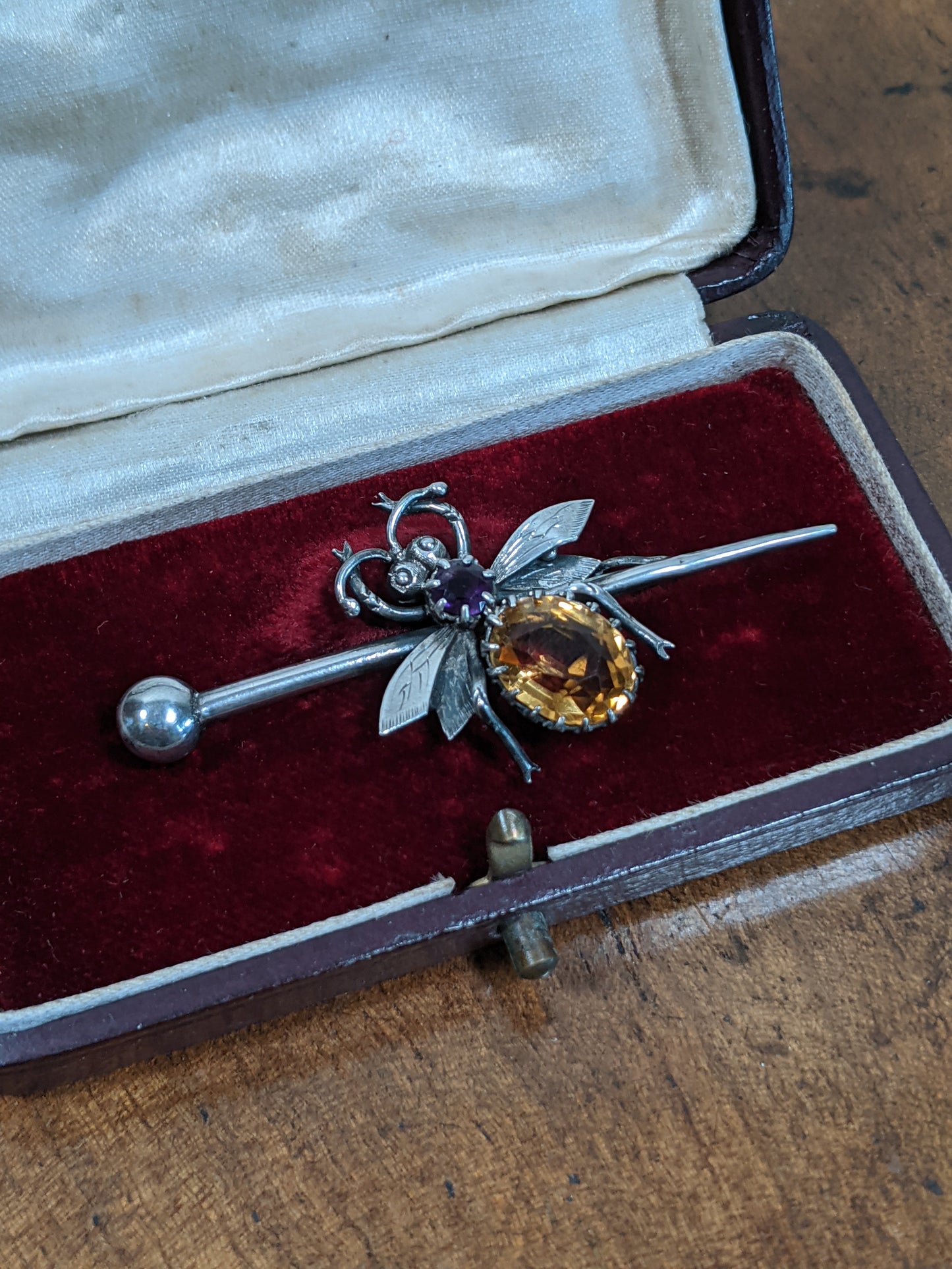 1900s Sterling Silver Fly or Bee Brooch