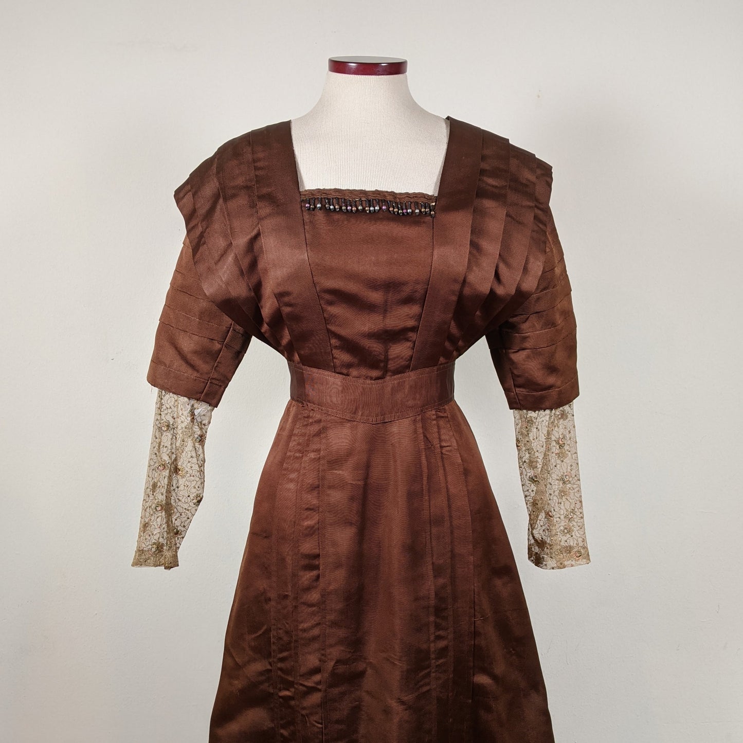 1908-1909 Red Ochre Silk Dress