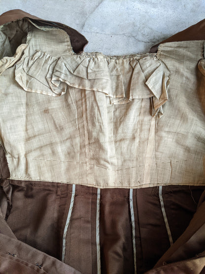 1908-1909 Red Ochre Silk Dress