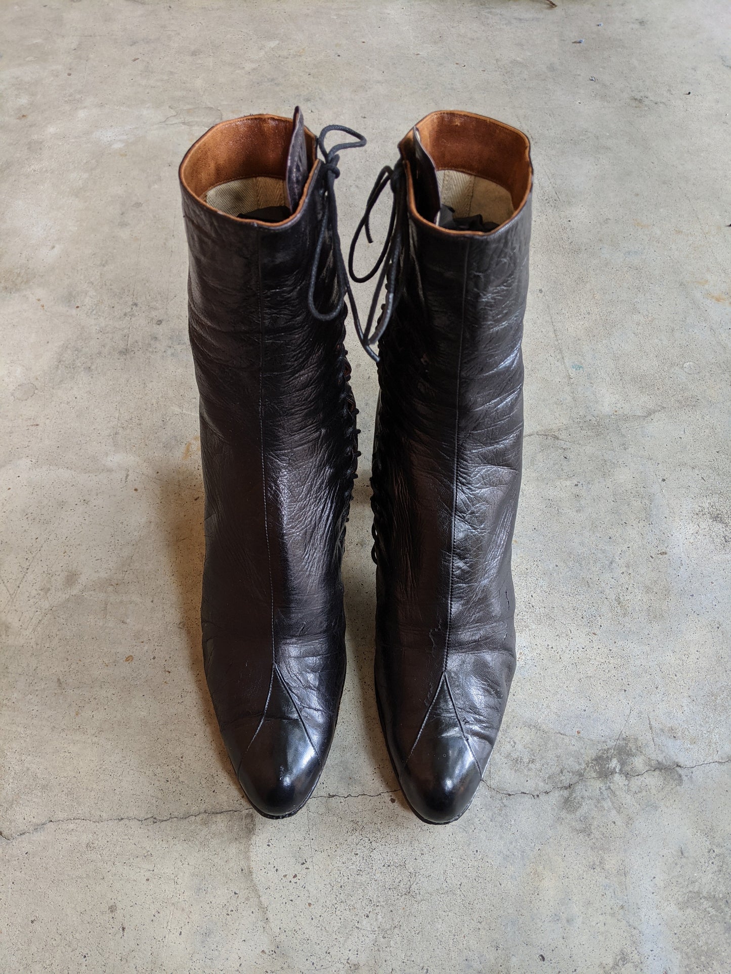1900s Side Lacing Boots | Approx Sz 7.5-8