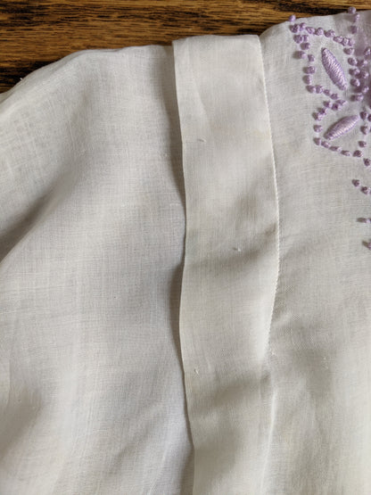 1910s Lilac Embroidered Blouse