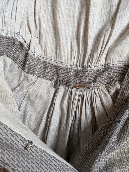 1900s Black + White Cotton Dress