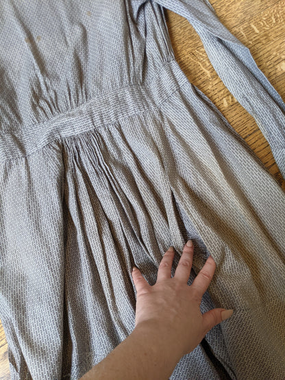 1900s Black + White Cotton Dress